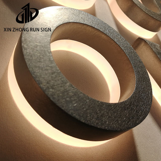 Customized 3d illuminated logo back lit signage for outside business exterior building
