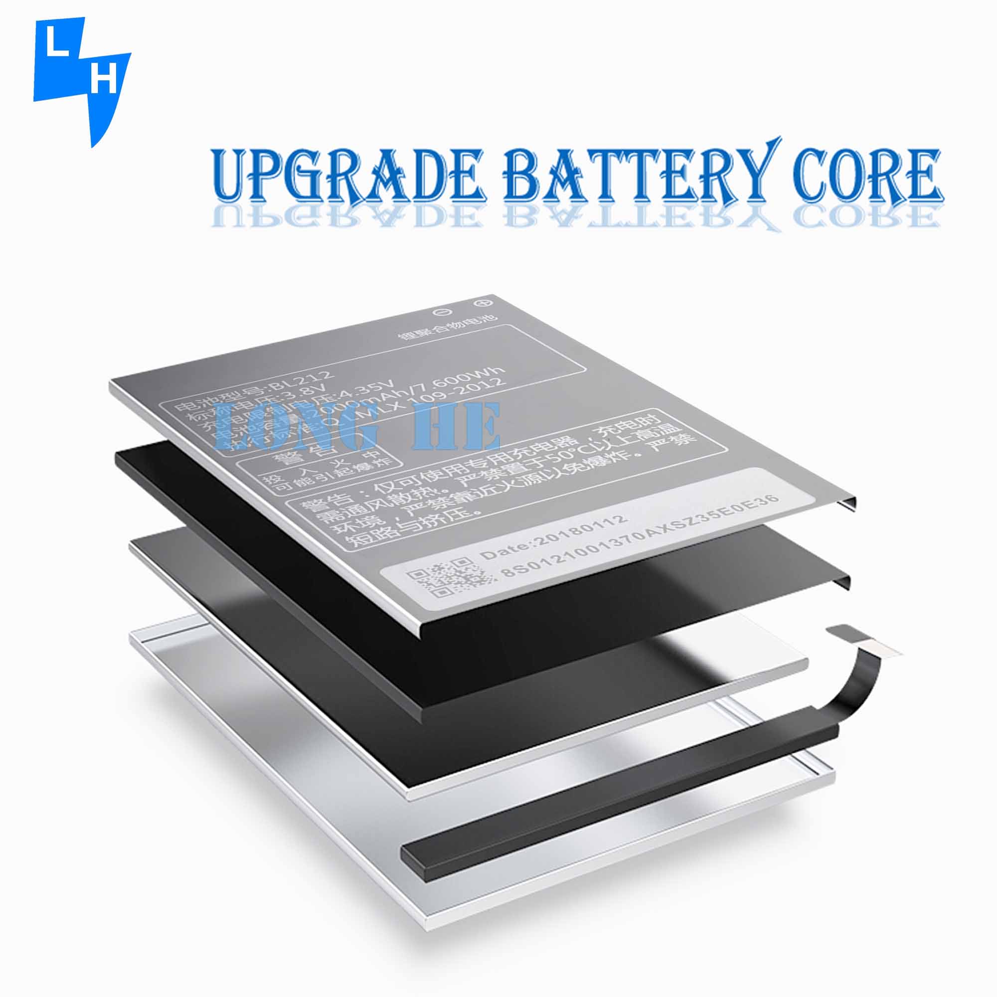 2000mAh BL212 Battery For Lenovo S8 S580 A628T A708T S898T Original Genuine Capacity