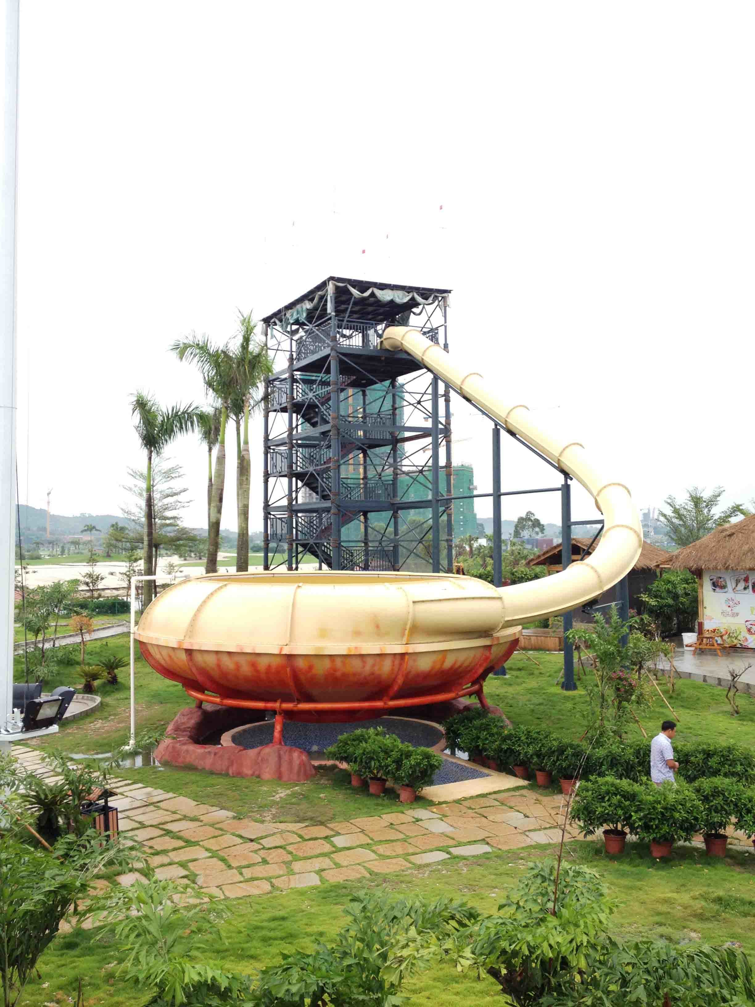 Big Water Park Commercial Fiberglass Water Slides , Fiberglass Pool Slide