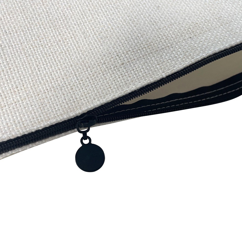 Custom Portable Blank Linen Sublimation Cosmetic Bag Pencil Bag For Sublimation Photos Printing