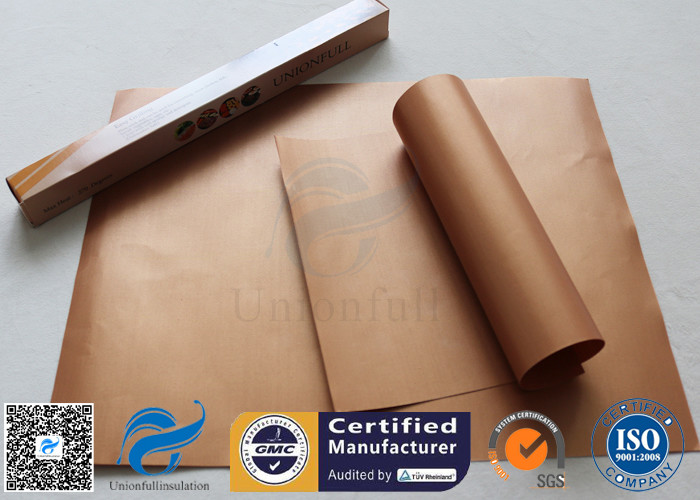 Non Stick Silicone Baking Mat Copper 33X40CM PTFE Coated BBQ Grill Mat FDA Food
