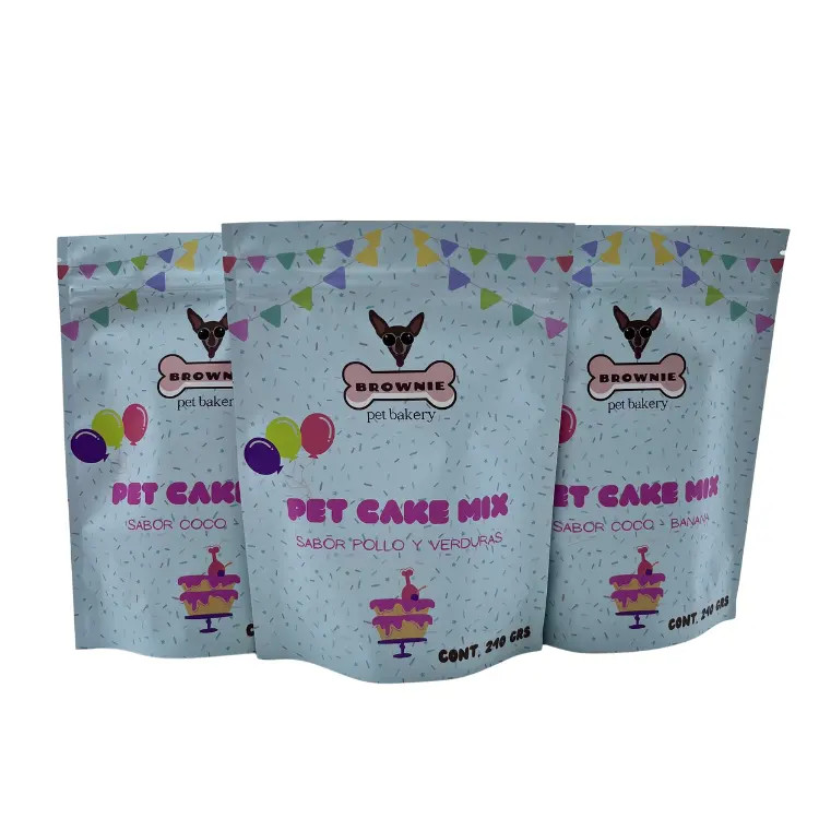 Reusable Pet Food Pouch for Stand Up Packaging with Zipper Lock