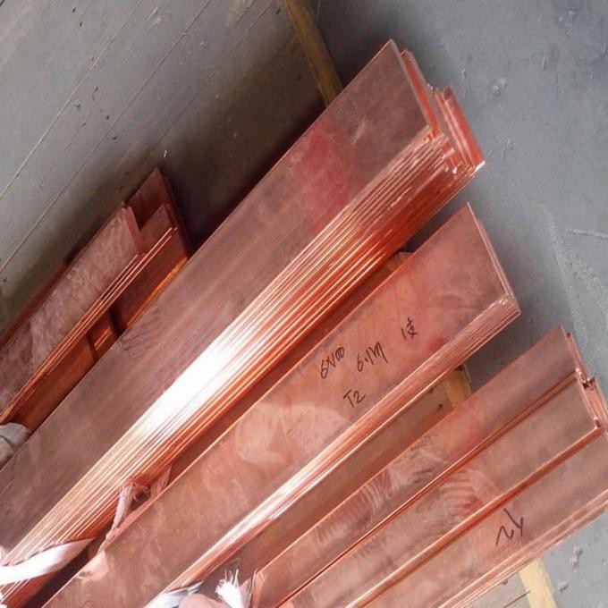 Cu Min 99.99% Copper Flat Bar ASTM DIN Standards Copper Busbar