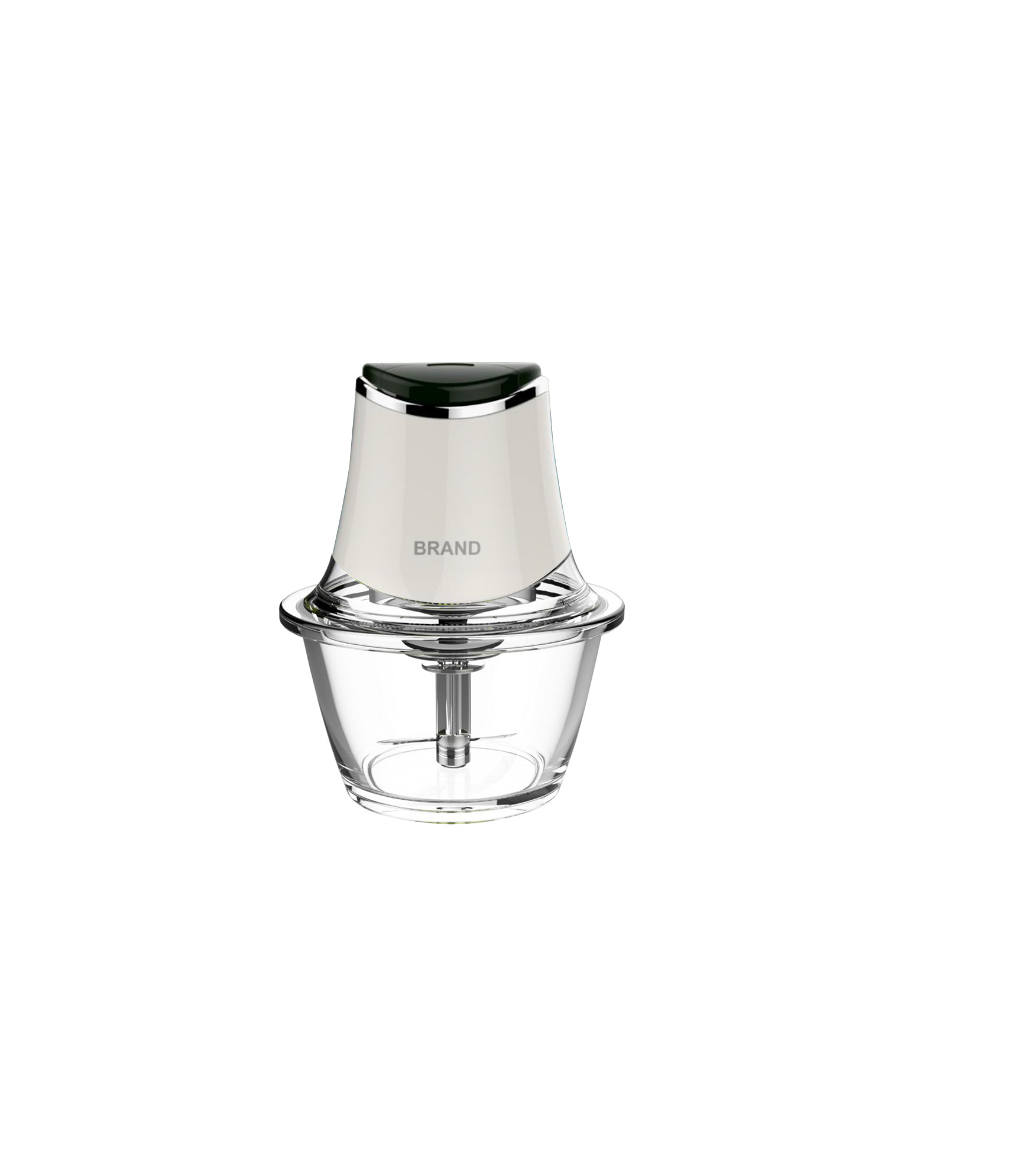 Plastic Electric Food Chopper 5 Cup 1.2L Glass Bowl For Meat / Vegetables