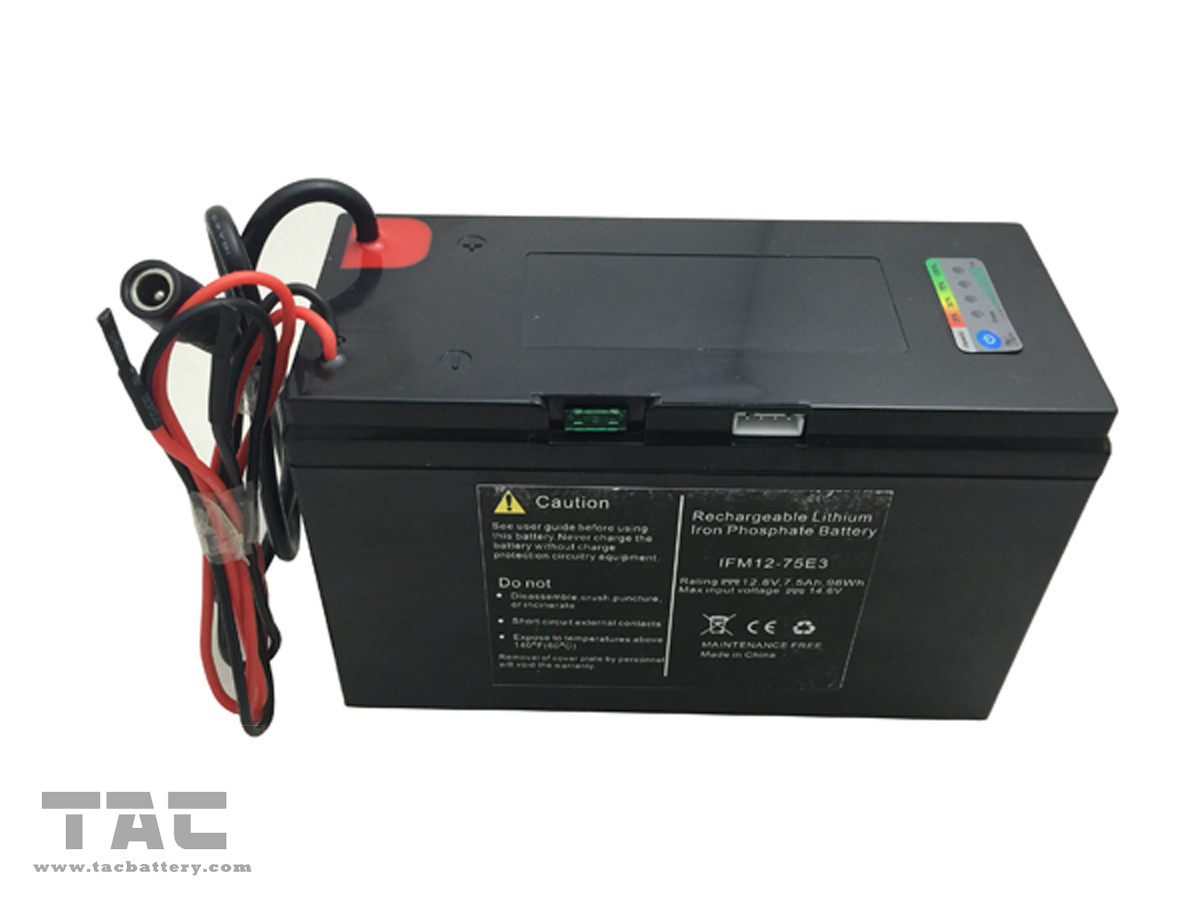 12V LiFePO4 Rechargeable Battery Pack 75ah Smart BMS with ABS Plastic Case