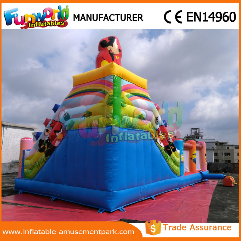 Mickey Mouse & Minion Combo Inflatable Bouncer Slide Jumping Castle for Kids