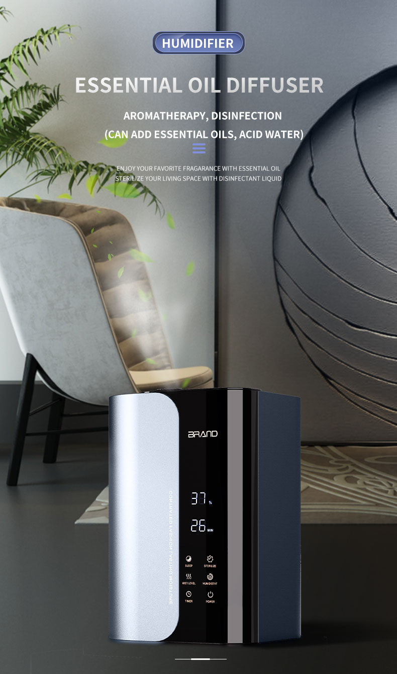 HOMEFISH Touch Control Room Humidifier Home Essential Oil Diffuser 300ML/H