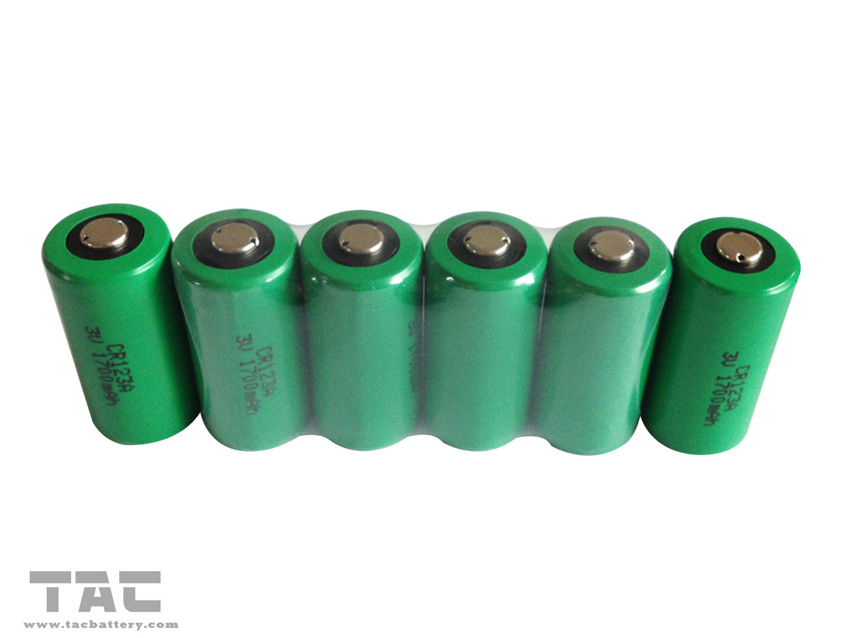 High Energy Density Lithium Battery 3.0V CR123A 1300mAh Flash Light