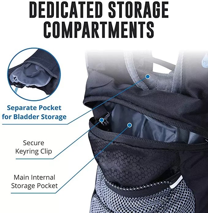 ISO 2L Waterproof Hiking Backpack 0.1kg Lightweight Hydration Vest Traveling Men