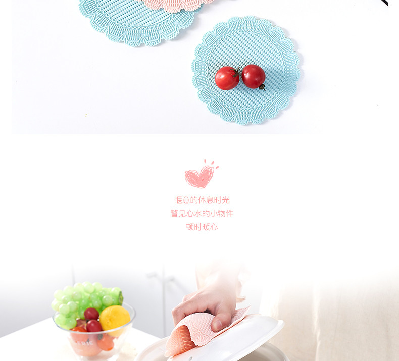 Lower Shape Large Heat Resistant Silicone Mat Drink Cup Coasters