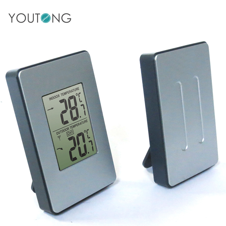 433MHz Remote Weather Station Wall Mounting Freestanding Indoor Outdoor Thermometer Wireless