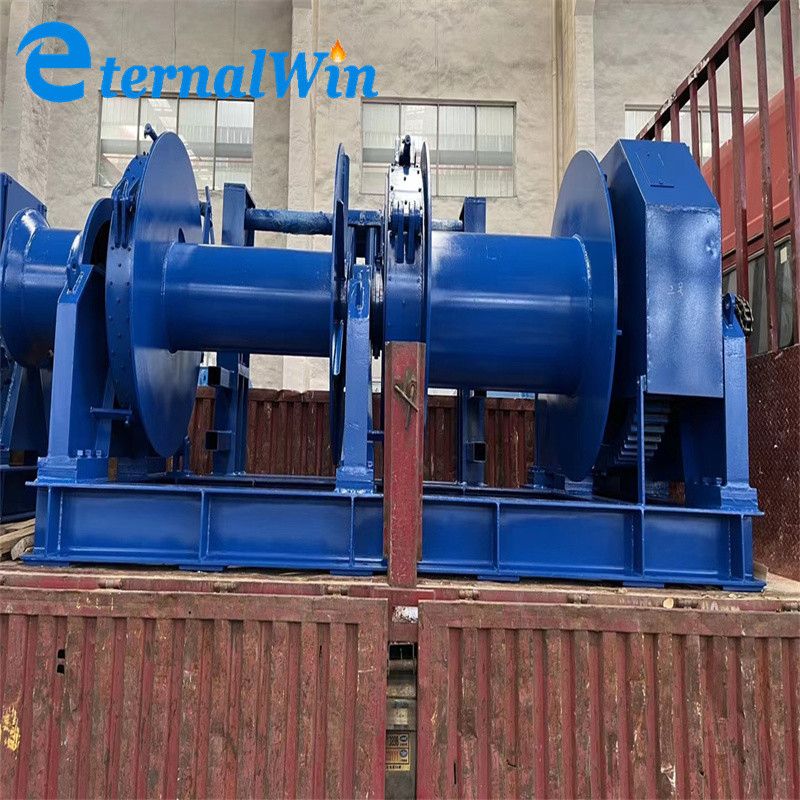 500Kn Marine Boat High Speed Hydraulic Winches With Double Drums