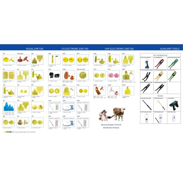 New FULL ICAR Electronic Ear Tag Animal Ear Tag Yellow Waterproof for Cattle Cow Management