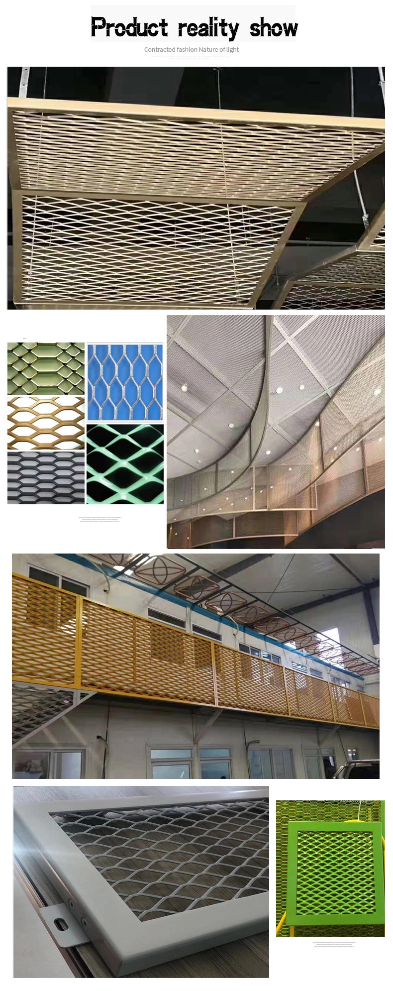Exterior wall decoration Perforated expanded metal  aluminum mesh