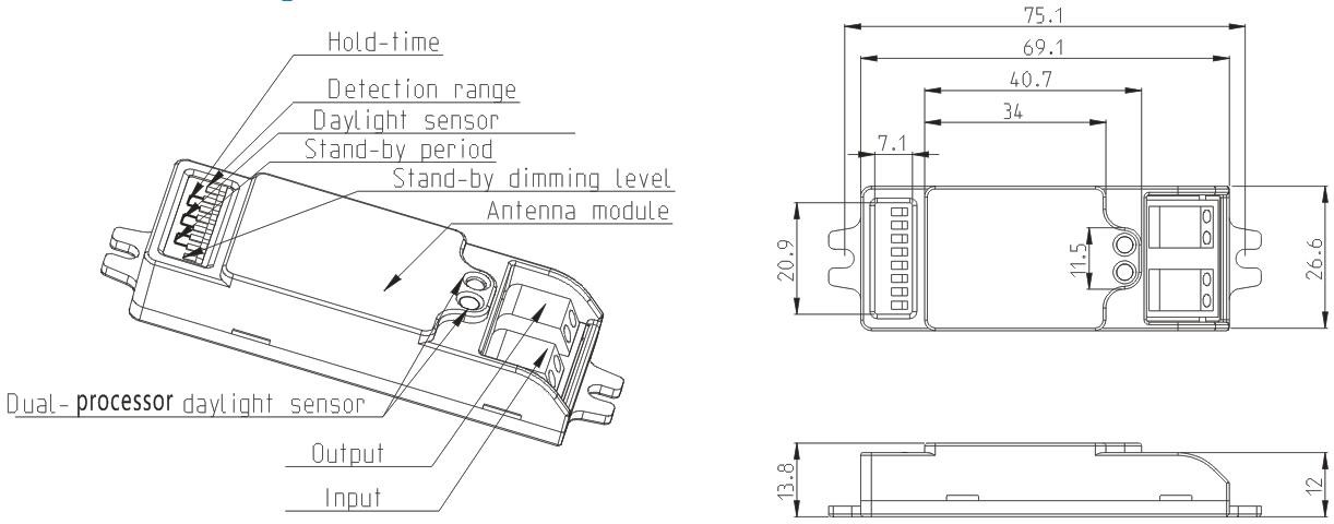 8 ~ 30V DC input , Solar Motion Sensor , Sensor - DIM Solution For Solar System