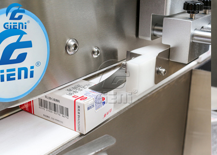 Medicine Pill Carton Labeling Machine SS304 Rectangular Corner Labeling Machine