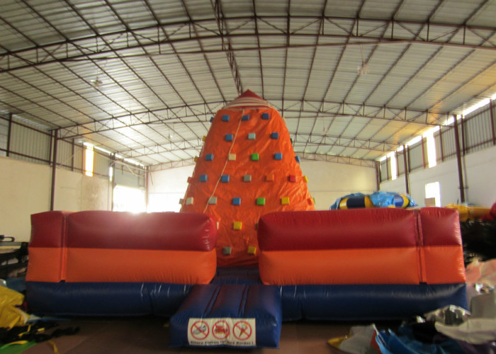 Customized Climbing Wall Inflatable 6 X 6 X 4.5m , Inflatable Water Slide Climbing Wall