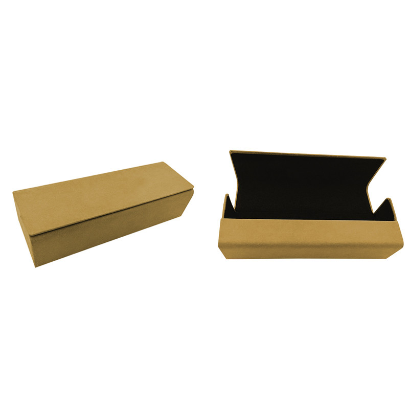Handmade Rectangular Recycle Kraft Paper Hard Eyeglass Case Eyewear Case Box