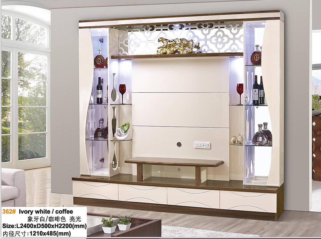 Modern European TV Cabinet Furniture Bunnings Doors Bifold Bookshelf Built Style