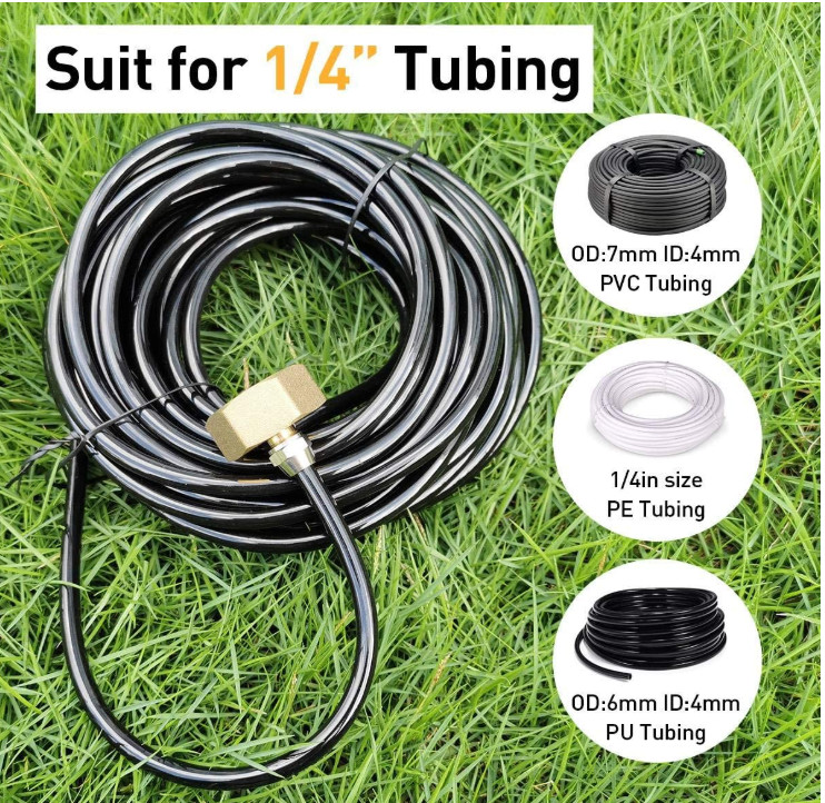 3/4'' Hose Thread Bib Swivel To 1/4'' Tubing Brass Blow Out Plug