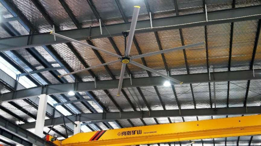 DC Industrial Ceiling Fan For Large Spaces 7300mm / 24FT Blade Airflow 14300m3/Min
