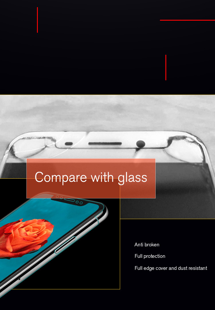 new full edge cover distributor self heal for Samsung S8+ screen protector film