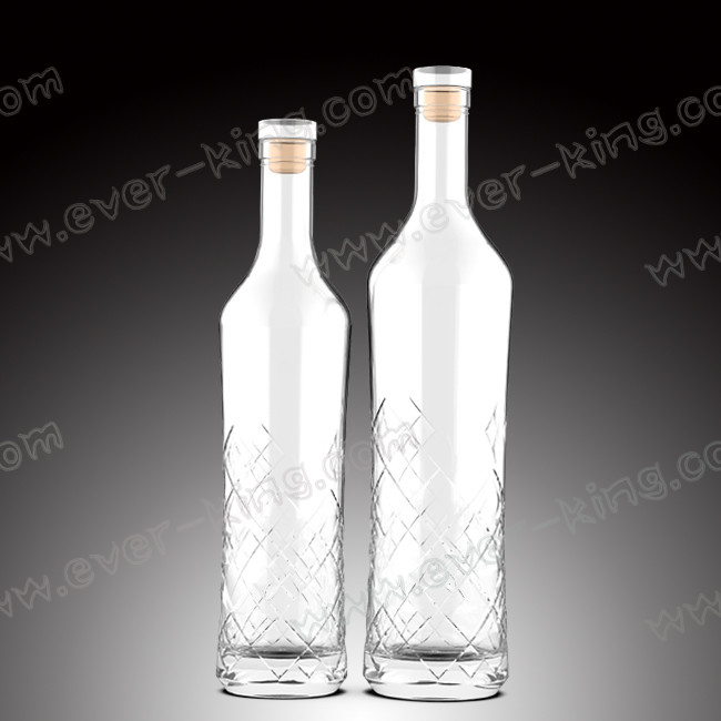 Beautiful 750ML Rum Glass Bottle