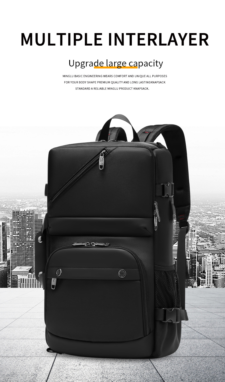 Multifunctional Waterproof Business Backpack Accept Customizable Logo