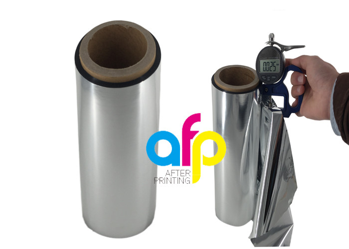 Offset / Gravure Printing Metallic Polyester Film , Soft Matte Lamination Roll