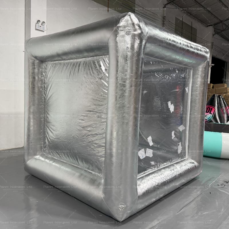 Portable Oxford 2.4m Inflatable Photo booth Cube Cash Cube Money Machine Booth /inflatable Cash Grabber