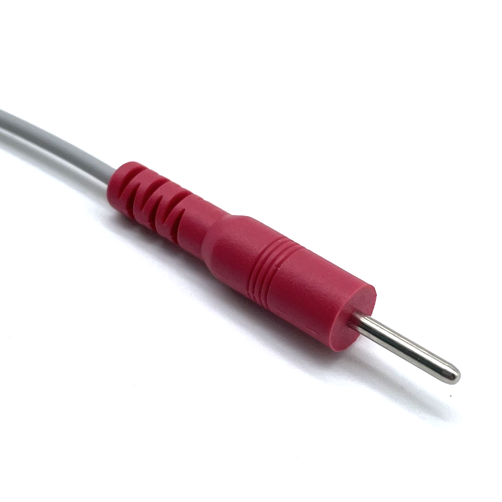 Custom 1.5mm 2.0mm Electrode Pin Male To Female Electrode Lead Wire Tens Cable For ECG Smart Device