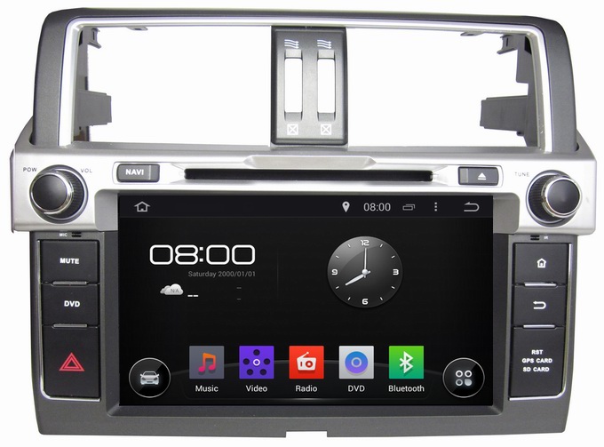 Ouchuangbo Car Radio GPS Navigation Stereo Android 4.4 System for Toyota Prado 2014 DVD Multimedia Kit OCB-8022D