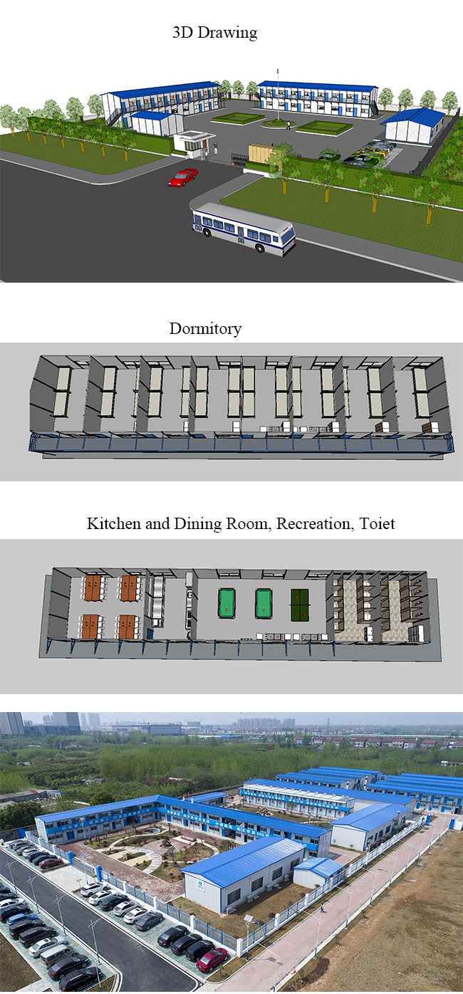 Workers Sandwich Panel Prefab House For Mining And Oil Construction Site