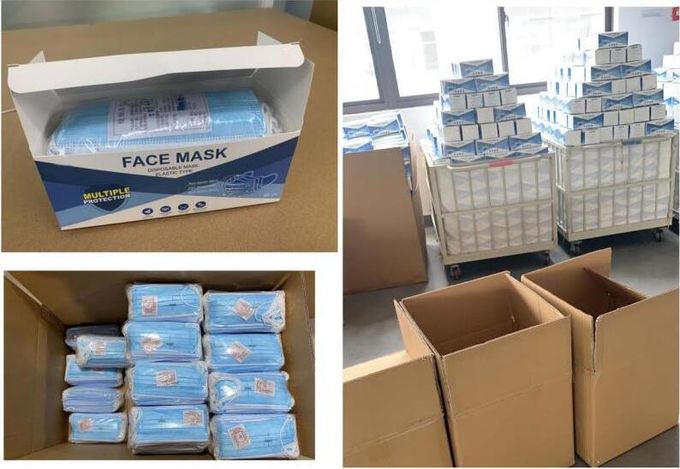 Safety Fda Approved Face Masks , Elastic Ear Loop Mask Adjustable Nose Bar