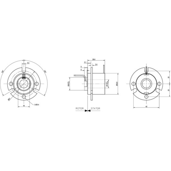 Customized Miniature Through Bore Slip Ring For Military Devices / Radar Antennas
