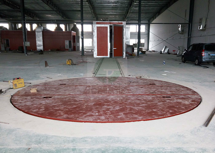 AC power 30t heavy duty rotating platform cart for Saudi Arabia painting line