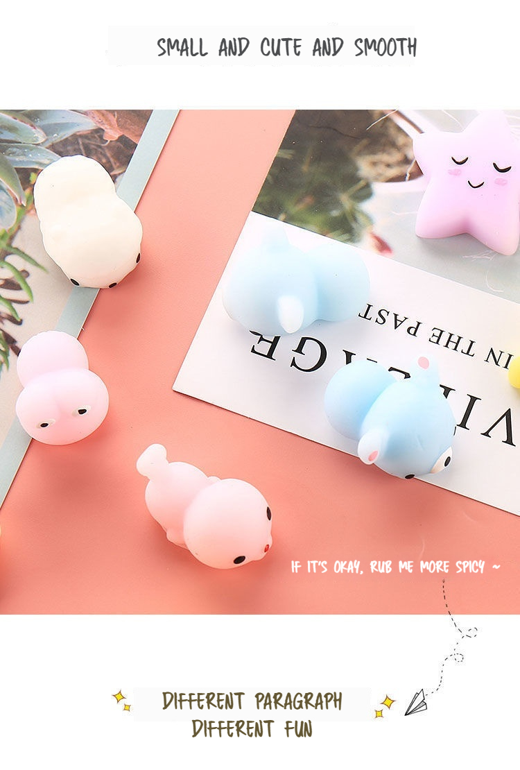 Mini Toy Super Cute 'Little Dumpling' Squishy Novelty Decompression Ball for Boys Fun Hand Squeezing Small Animal Toy