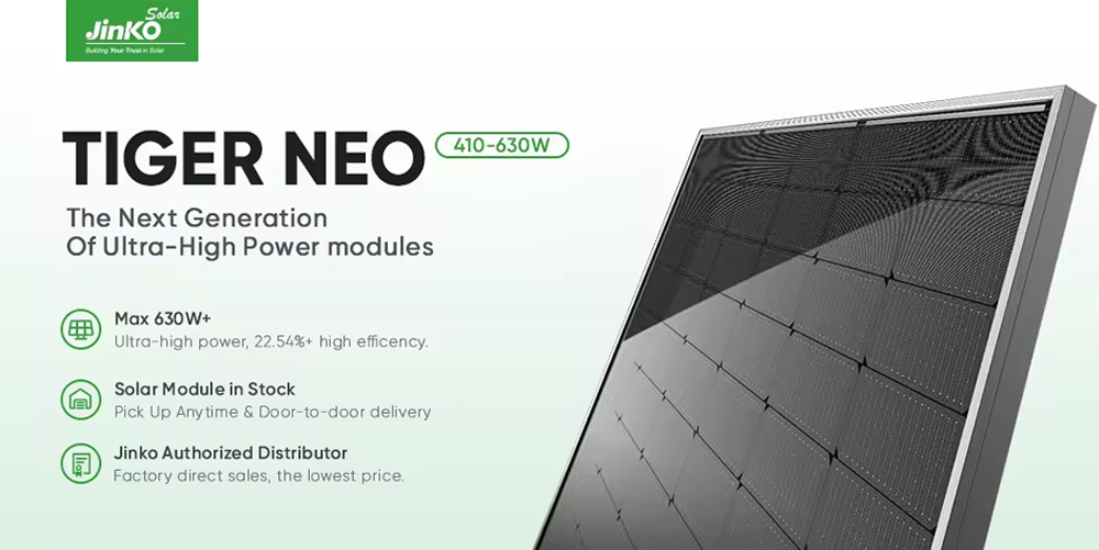 27.5kg Jinko N Type 550W 580W 585W 580 Watts 555W 630W Tiger Neo N-Type Solar Panels