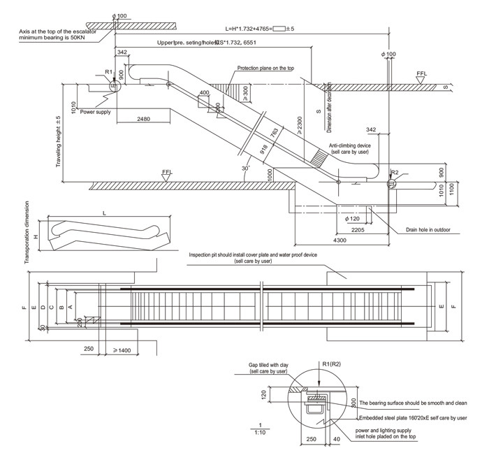 0.5m/S 30 Degrees Indoor Shopping Center Escalator With Cutting Edge Technologies