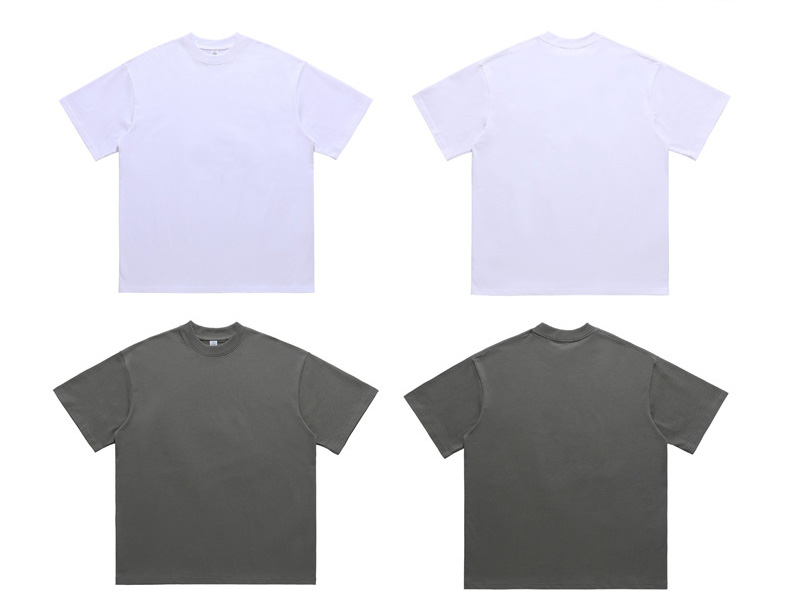 Blank S-2XL 100% Cotton Vintage Oversized T-Shirt 300gsm Heavyweight Solid Color Shirt