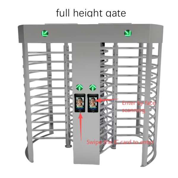 35-50people/min Gym Access Control System , Stainless Steel Fingerprint Turnstile