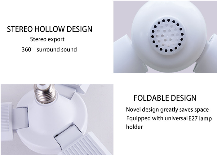 SMD2835 Bluetooth Light Bulbs With Speaker 10m Remote Control