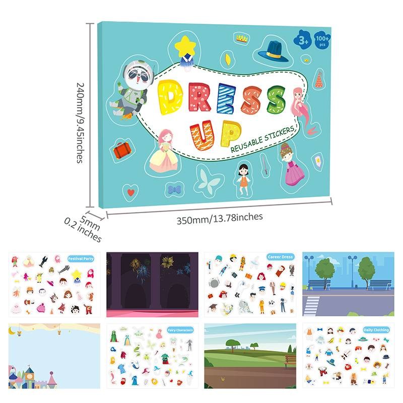 Removable Reusable Preschool Books Children Learning Toy Eco Friendly