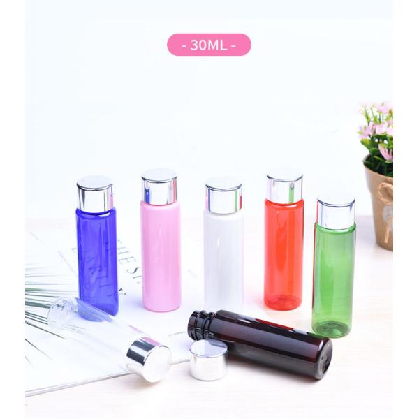 100ml Plastic Lotion Pump Bottles Pet Material With Anodized Aluminum Cover