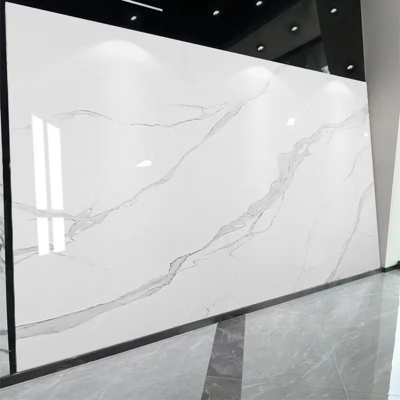 Multicoloured Marble Sheet for Flooring Shower Walls and Countertops Easy Cleaning