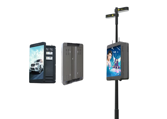 P6 Outdoor Waterproof Lamp Post LED Display screen IP65 192*192mm