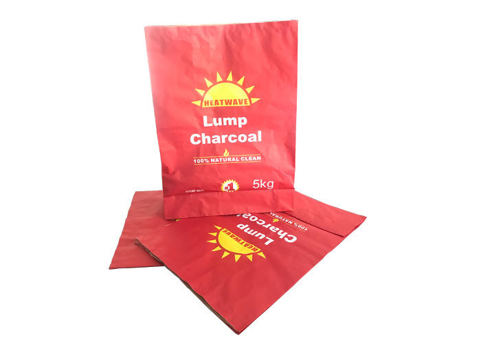 Sewn Open Mouth Multiwall Kraft Paper Bags 5kg Charcoal Bags Paper Sack