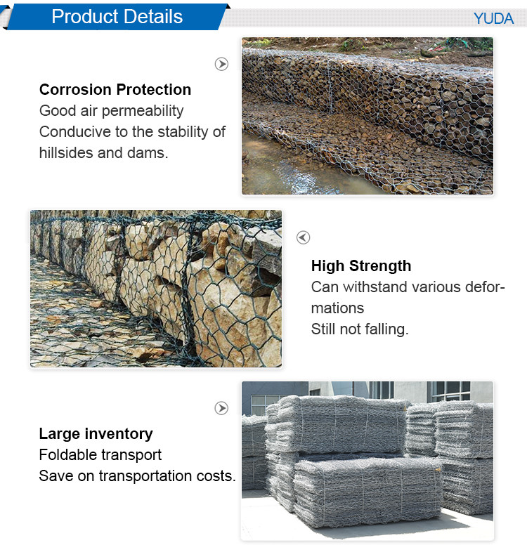 Rust Proof Welded Gabion Box Wire Mesh Gabions Retaining Wall