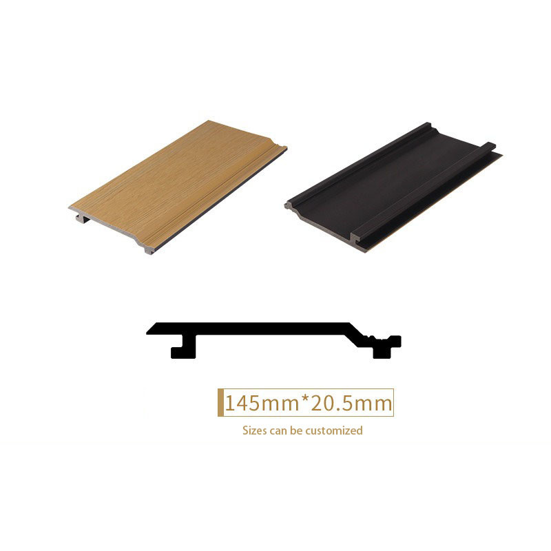 Moisture-proof 145x20.5mm Exterior Floor WPC Cladding Panel For Park And Flat Surface Wall Board For Villa