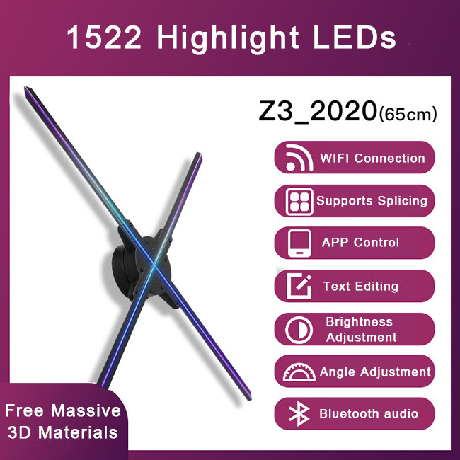 3D Holographic Holographic Advertising Fan for Entertainment Venues and Nightclubs Immersive Visual Technology